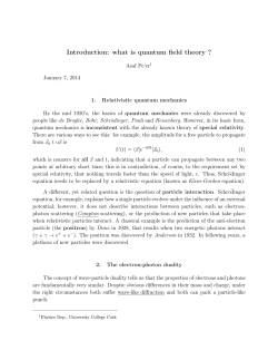 Introduction: what is quantum field theory ?