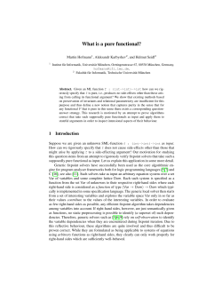 What is a pure functional? Martin Hofmann , Aleksandr Karbyshev