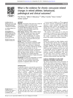 What is the evidence for chronic concussion-related pathological and clinical outcomes?