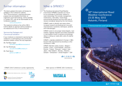 What is SIRWEC? Further information 16 International Road
