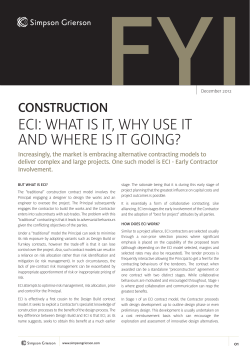 ECI: WHAT IS IT, WHY USE IT CONSTRUCTION