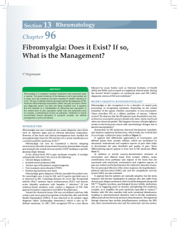 96 Fibromyalgia: Does it Exist? If so, What is the Management? Chapter
