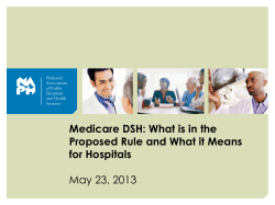 Medicare DSH: What is in the for Hospitals