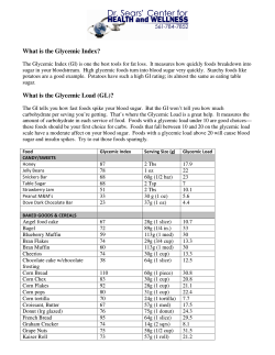 What is the Glycemic Index?