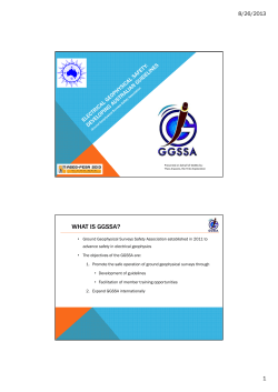 WHAT IS GGSSA? 8/26/2013