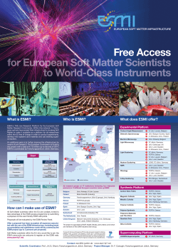 Free Access Who is ESMI? EUROPEAN SOFT MATTER INFRASTRUCTURE