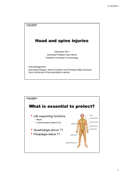 Head and spine injuries