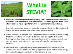 What is STEVIA?