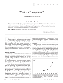 What Is a “Compomer”? C P