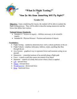 &ldquo;What Is Flight Testing?&rdquo;  Grades 5-8