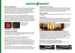 What is GreenSmart 2™ Comfort Control™ Features: