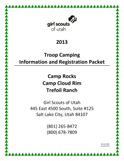 2013 Troop Camping Information and Registration Packet