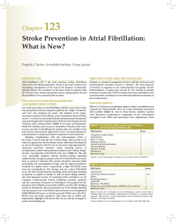 123 Stroke Prevention in Atrial Fibrillation: What is New? Chapter