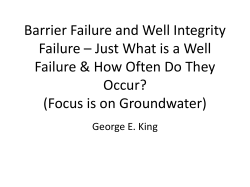 Barrier Failure and Well Integrity Failure &amp; How Often Do They Occur?