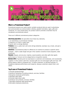 What is a Promotional Product?