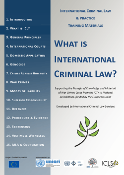 What is International  International Criminal Law