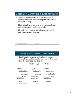 Chem eqn Calc:What Is Stoichiometry?