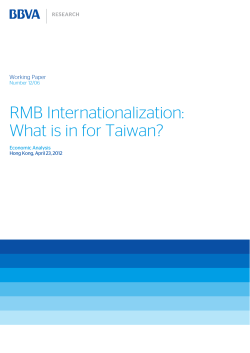 RMB Internationalization: What is in for Taiwan? Working Paper Number 12/06