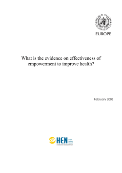 What is the evidence on effectiveness of empowerment to improve health?