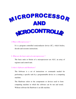 1.What is Microprocessor ?