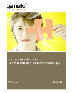European eServices: What is missing for interoperability?