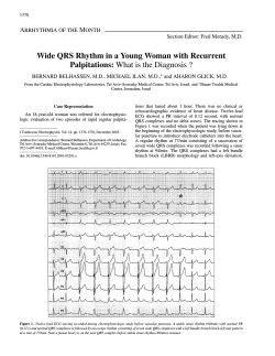 Wide QRS Rhythm in a Young Woman with Recurrent Palpitations: A M