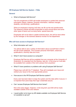 – FAQs HR Employee Self-Service System General