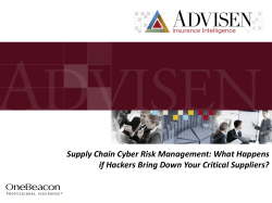 Supply Chain Cyber Risk Management: What Happens 1