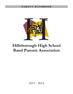 Hillsborough High School Band Parents Association 2013 - 2014