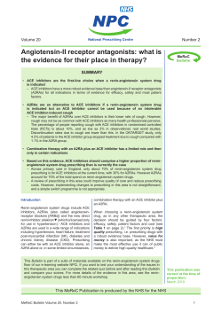 Angiotensin-II receptor antagonists: what is Volume 20