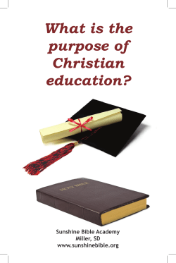 What is the purpose of Christian education?