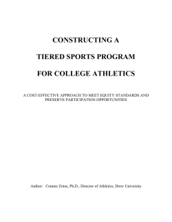 CONSTRUCTING A  TIERED SPORTS PROGRAM FOR COLLEGE ATHLETICS