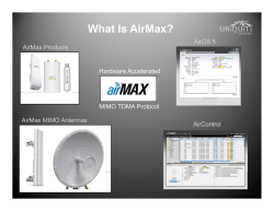 What Is AirMax? AirOS 5 AirMax Products Ai M