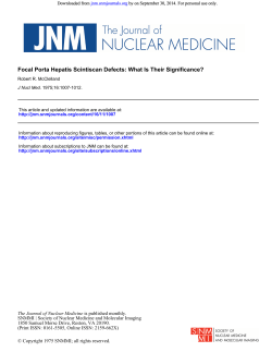 by on September 30, 2014. For personal use only. Downloaded from jnm.snmjournals.org