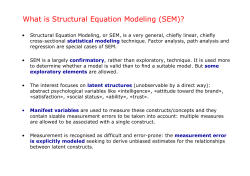 What is Structural Equation Modeling (SEM)?