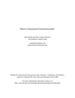 What Is Educational Entrepreneurship?