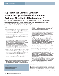 Suprapubic or Urethral Catheter: What Is the Optimal Method of Bladder