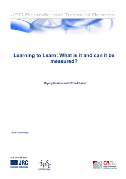 Learning to Learn: What is it and can it be measured?