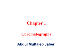 Chapter 1 Chromatography Abdul Muttaleb Jaber