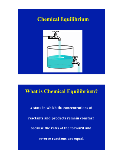 Chemical Equilibrium What is Chemical Equilibrium?