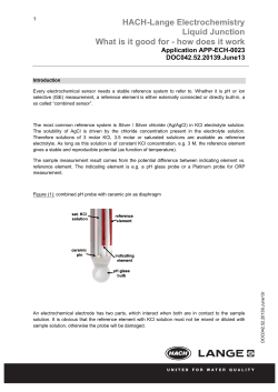 HACH-Lange Electrochemistry Liquid Junction Application APP-ECH-0023