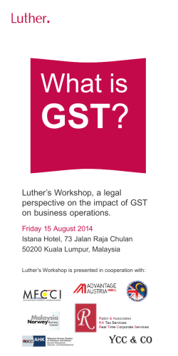 GST  What is Luther’s Workshop, a legal