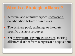 What is a Strategic Alliance?