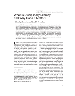 What Is Disciplinary Literacy and Why Does It Matter?