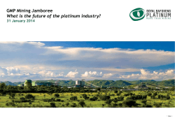 GMP Mining Jamboree What is the future of the platinum industry?