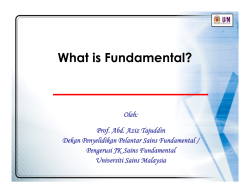 What is Fundamental?
