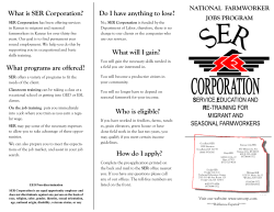 What is SER Corporation? Do I have anything to lose? JOBS PROGRAM