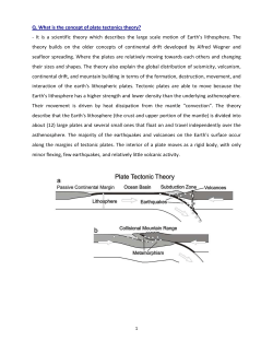 Q. What is the concept of plate tectonics theory?
