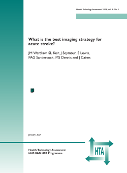 HTA What is the best imaging strategy for acute stroke?