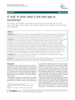 ‘snip’ in time: what is the best age to A circumcise?